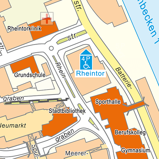 Kartenausschnitt Rheintor